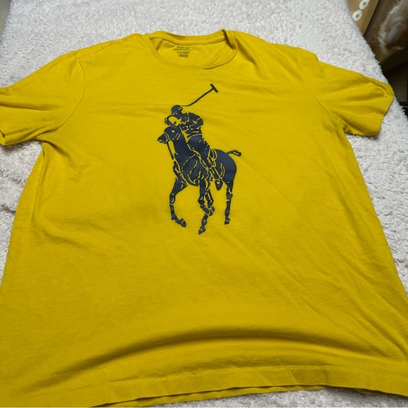 Polo by Ralph Lauren Yellow Short Sleeve Tee Big Pony - Picture 1 of 3